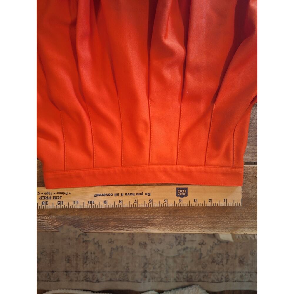 Varsity Brand Thick Orange And White And Gray Cheerleader Skirt - Picture 9 of 10